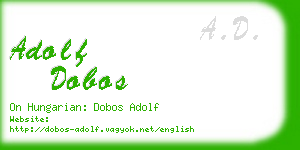 adolf dobos business card